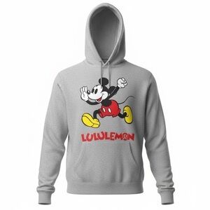 Lululemon Disney Steady State Pullover Hoodie Sz Large NWT Mickey Mouse Grey